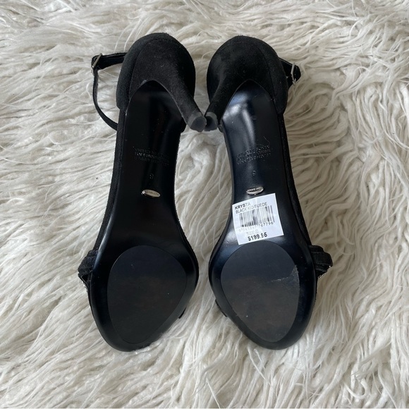 Tony Bianco Black Kid Suede Crystal Embellished Stiletto Krysta Heels EUC Size 8 - Picture 8 of 11